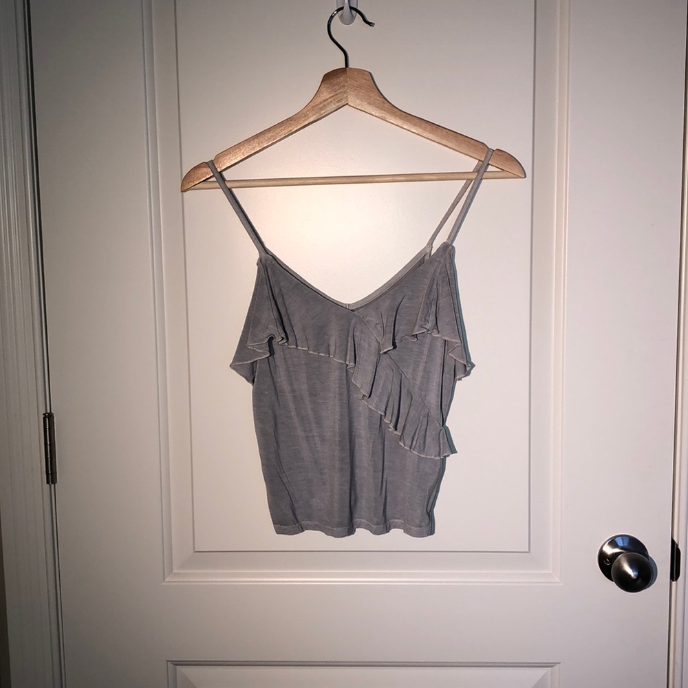 muted blue tank top